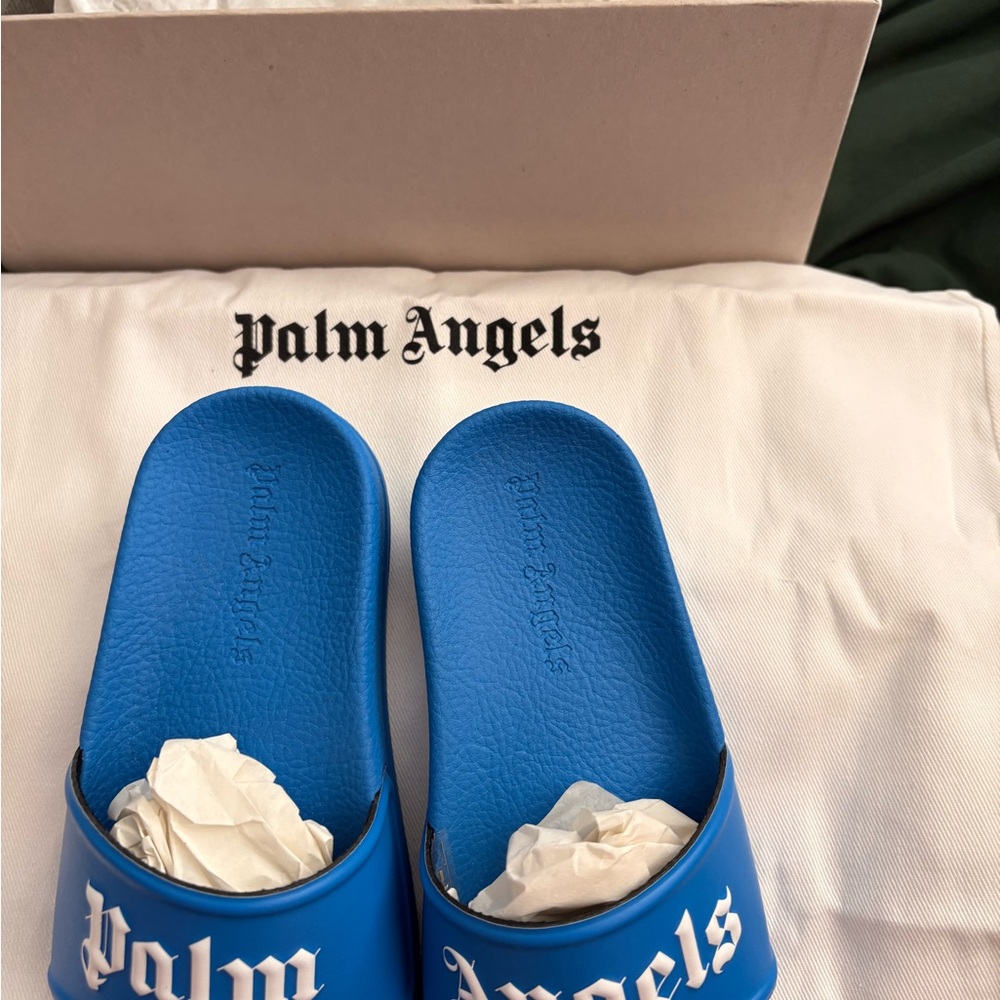 Palm Angels Vibrant Blue Slides